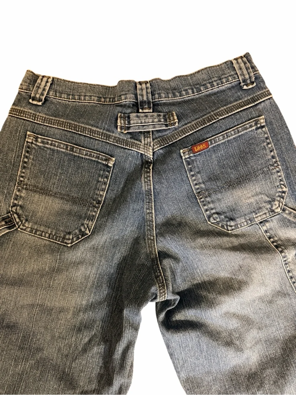 Lee Vintage Y2K Denim Bermuda Shorts Unisex size 31 Utility Carpenter Skater